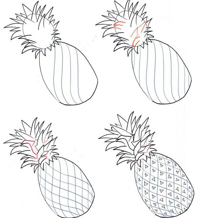 パイナップルを描く方法の詳細