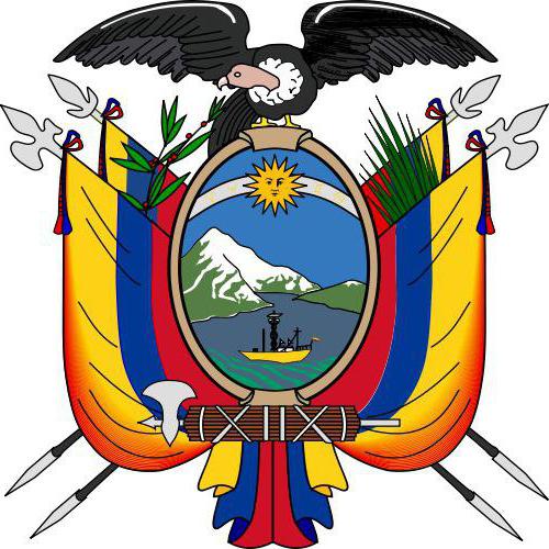 エクアドルとその紋章の旗